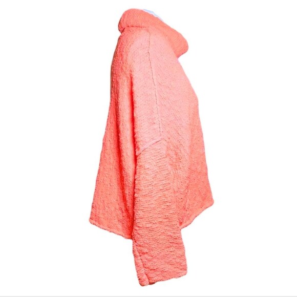 Free People Women's Big Easy Coral Cowl Neck Long Sleeves Pullover Sweater Sz L - Picture 3 of 9